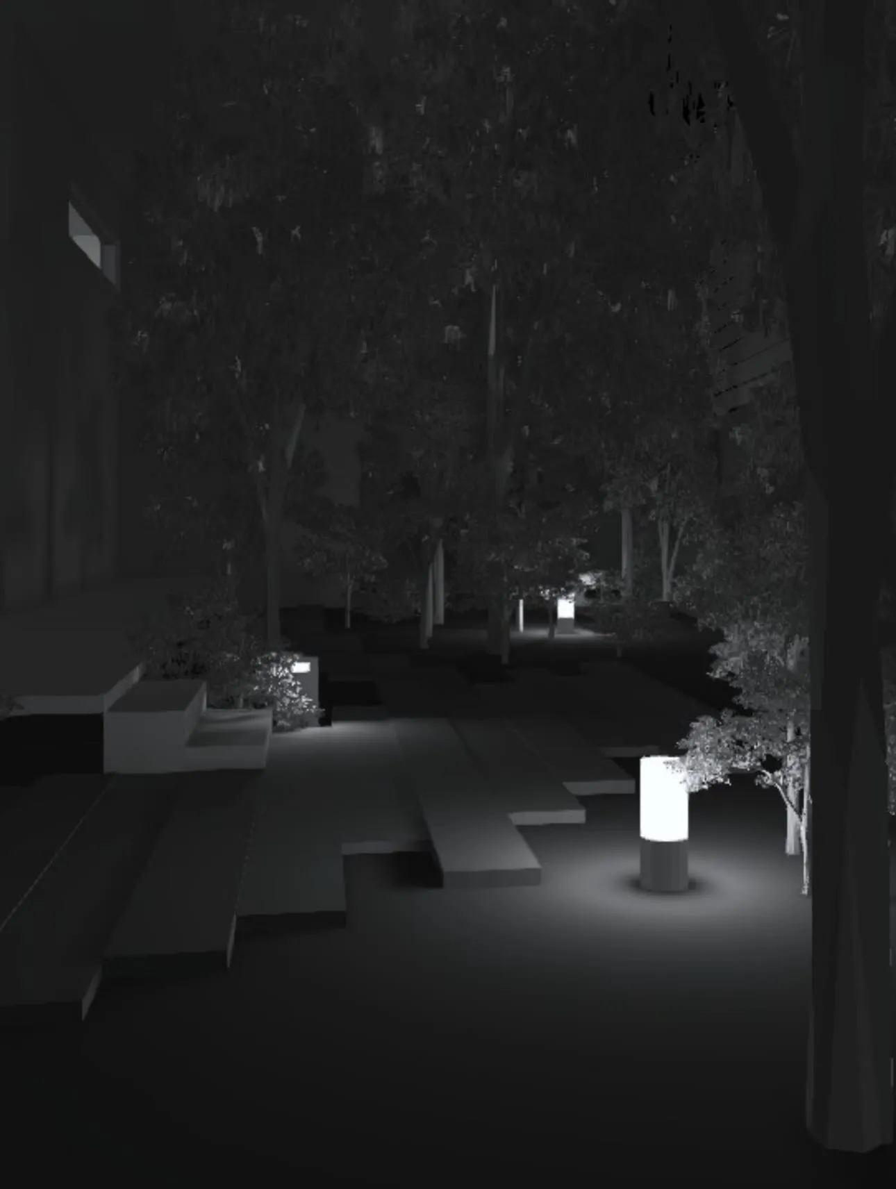 神奈川県横浜市の戸建住宅の庭園照明計画 